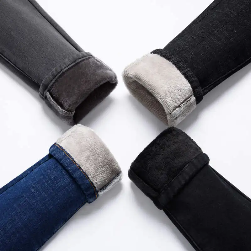 Comprare Jeans di inverno Delle Donne Più Velluto Addensare A Vita Alta Skinny Jeans Donna Pantaloni Della Matita Delle Donne Caldo Del Denim Dei Jeans Delle Signore Femme c5139