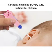 Мультфильм светодиодный Фонарик Световой уха палочки ушные палочки очиститель и щипчики Цвет Случайная