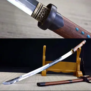 

Super Sharp Sabre Sword Traditional Ancient Methods Forging T1095 Steel Clay Tempered Japanese Cavalry Battle Dao Samurai Katana