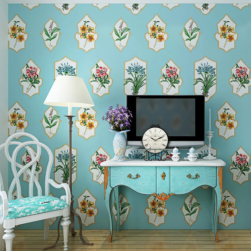 

0.53x10 meters American style garden style wallpaper kids room wedding room bedroom living room entrance non-woven wallpaper