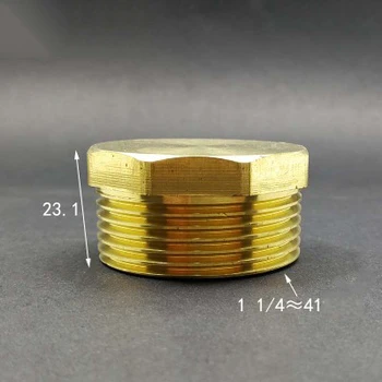 

1-1/4" BSP Male Thread Brass Pipe Hex Head Brass End Cap Plug Fitting Coupler Connector Adapter