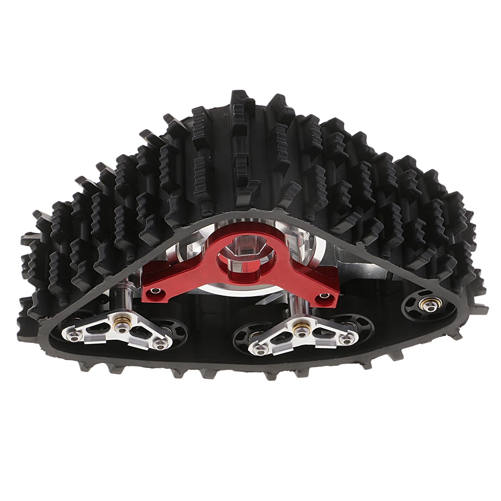 MagiDeal 1/10 Scale RC Truck Upgrade Parts Metal Snow Track Tire Tyre Wheel for Axial SCX10 Hobby Grade Toy DIY Accessory