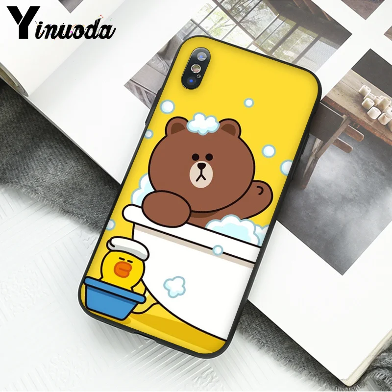 Yinuoda line friends Customer высококачественный чехол для телефона для iPhone 6S 6plus 7plus 8 8Plus X Xs MAX 5 5S XR