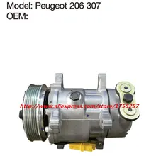 Автомобильный Компрессор кондиционера для peugeot 307 206 компрессор хорошего качества peugeot 307 206 сжатый