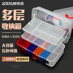 JERXUN прозрачный пластиковый ящик для инструментов маникюрный набор инструментов для дома большого размера портативный набор инструментов