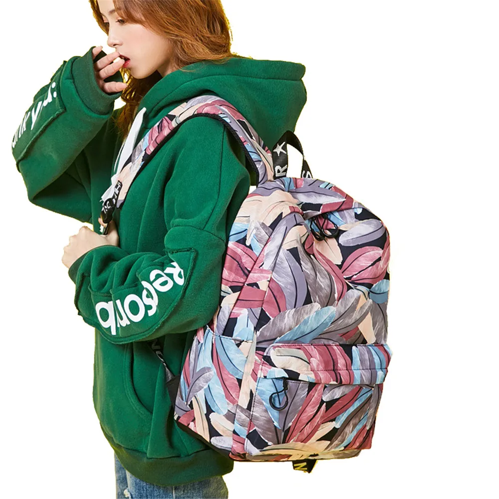 

Women Backpacks For Teenage Girls Printing School Bags Travel Leisure Laptop Backpack Female Waterproof Backpacks Rucksack