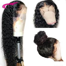 Carina бразильские кудрявые кружевные передние человеческие волосы парики с детскими волосами 13*3 свободная часть предварительно выщипанная линия волос не Реми человеческие волосы парики