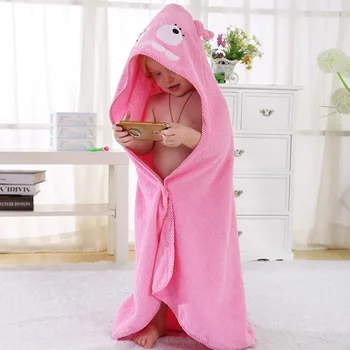 

Hot Selling Girl Boy Kids Bathrobe Animal Cartoon Baby Cloak Soft Comfortable Cotton Towel Three Colours Send Small Gifts