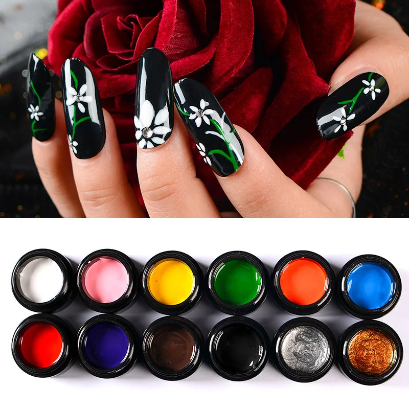 

RBAN NAIL Painting Gel Varnish Pure Gel Nail Polish Set For Manicure DIY Top Base Coat Hybird Design Of Nail Art Primer