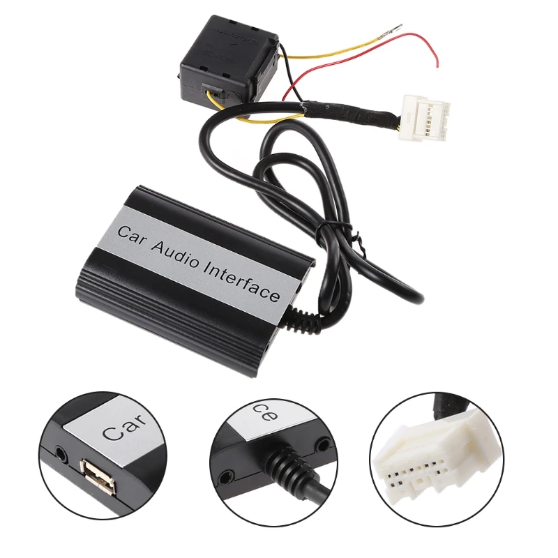 

OOTDTY New 1 Set Auto Car Bluetooth Hands-Free Kits MP3 Music USB AUX Adapter Interface For Nissan for Infiniti 2000-2010