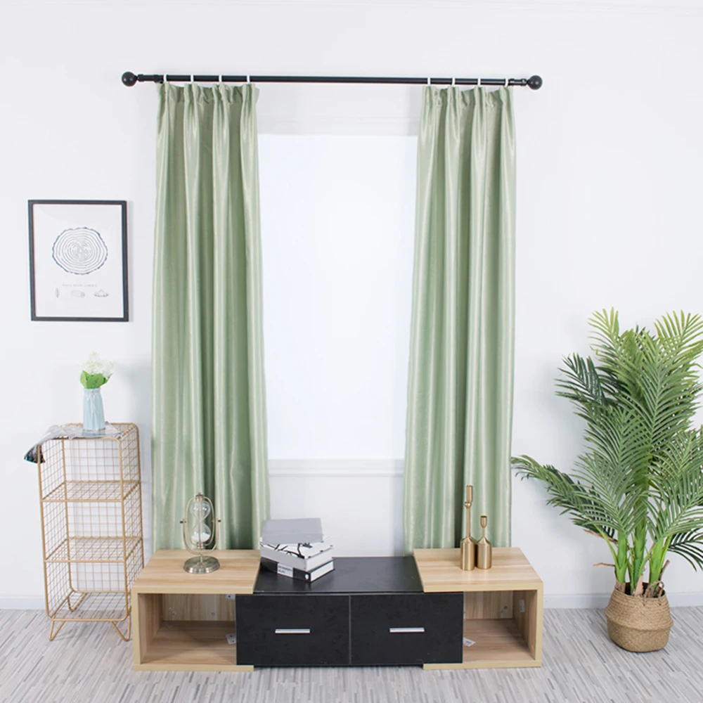 1 1 3 M White Silk Linen Home Blockout Curtain Wide Thick Curtain
