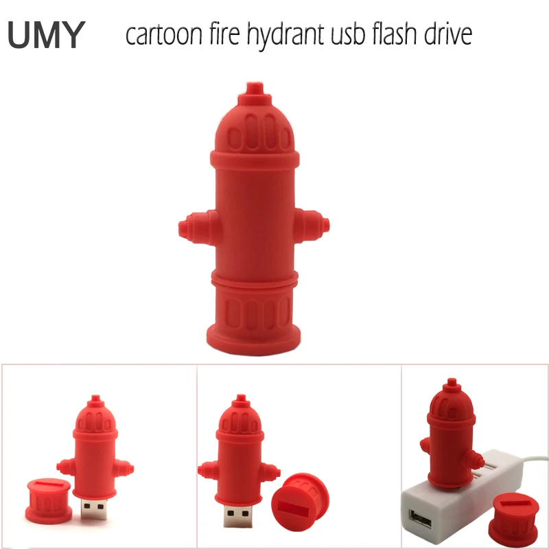 USB флэш-накопитель мультфильм пожарный гидрант карту флэш-памяти с интерфейсом usb 4 ГБ 8 ГБ 16 ГБ 32 ГБ 64 ГБ реальная емкость память флешки u