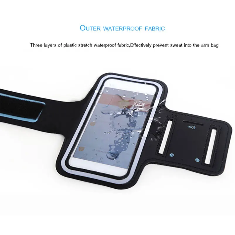 Черные нарукавники водонепроницаемые для бега спортзала для iPhone 11 11r Xs Pro Max XR 5 5S 5c SE X 10 8 6 6s 7 plus 4 4s Arm Band Fish phone case