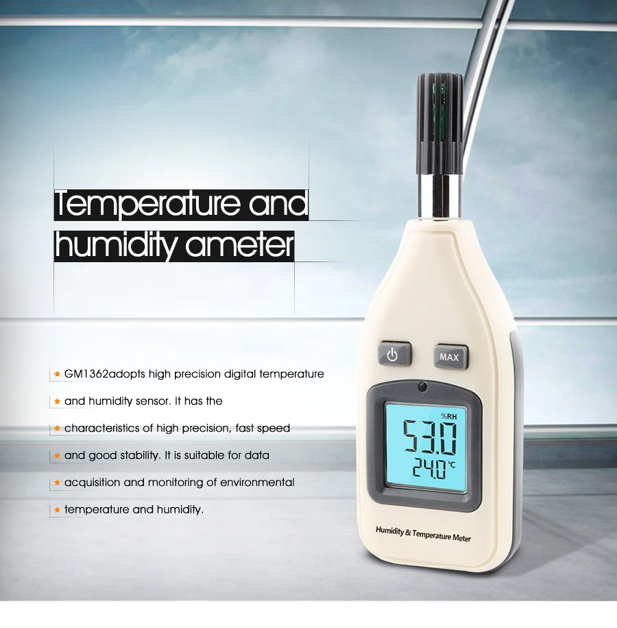 RZ цифровой термометр измеритель температуры влажности ЖК-дисплей термо-гигрометр тестер влажности ручной термометр гигрометр GM1362