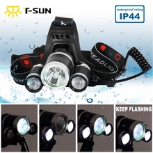T-SUNRISE светодиодный Cree T6+ 2 XPE светодиодный налобный фонарь освещения свет фонарик Перезаряжаемые 4 режима Водонепроницаемый IP44 фар+ AC Зарядное устройство