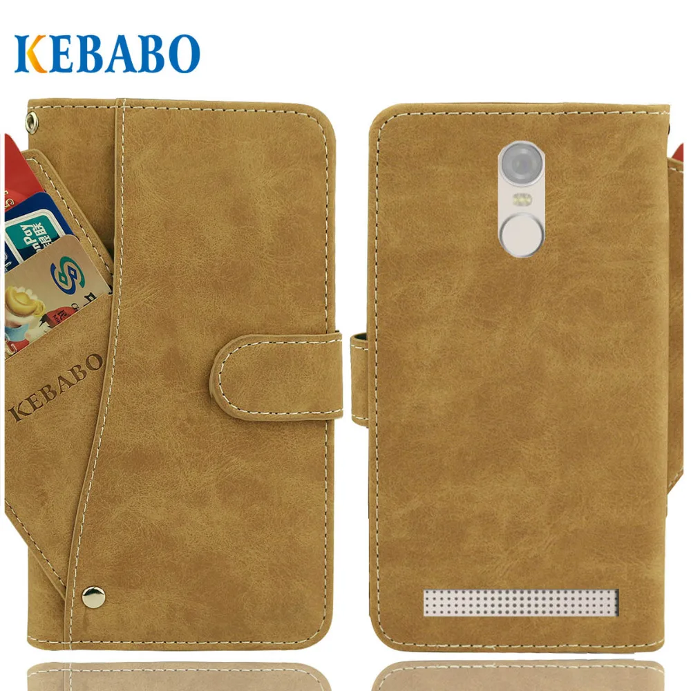

Vintage Leather Wallet Gigaset GS180 Case 5" Flip Luxury 3 Front Card Slots Cover Magnet Stand Phone Protective Bags