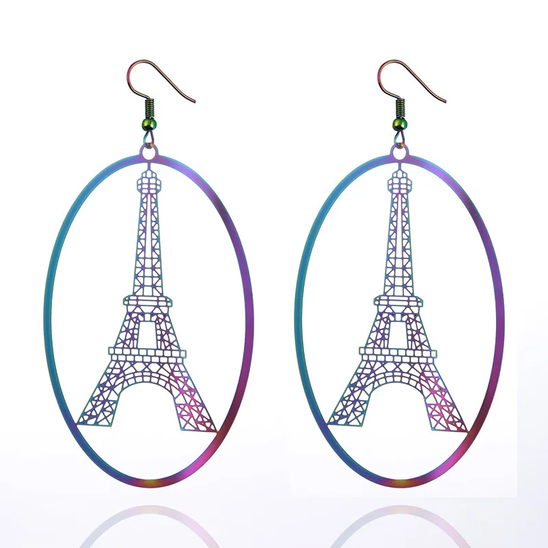 

Wholesale Eiffel Tower Earrings for Women Gift Vintage Paris Dangle Jewelry Gothic Geometric Personality Ear Accessory JY1616