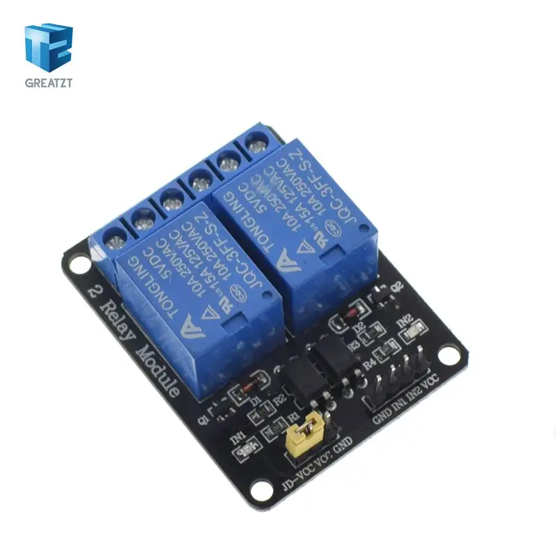 10 шт. 2 канальный 5V 12V релейный модуль реле для расширения платы Низкий уровень
