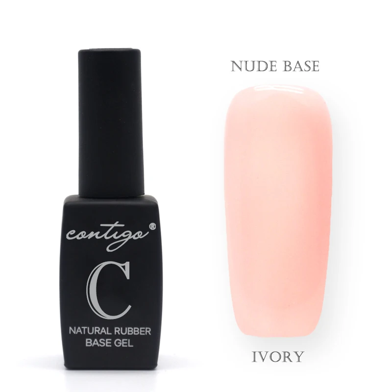 

Contigo 12ml Natural Nude Rubber Base Gel Polish Soak off Pink Nude Color Long Lasting uv Gel Varnishes for Nail Art Lacquer