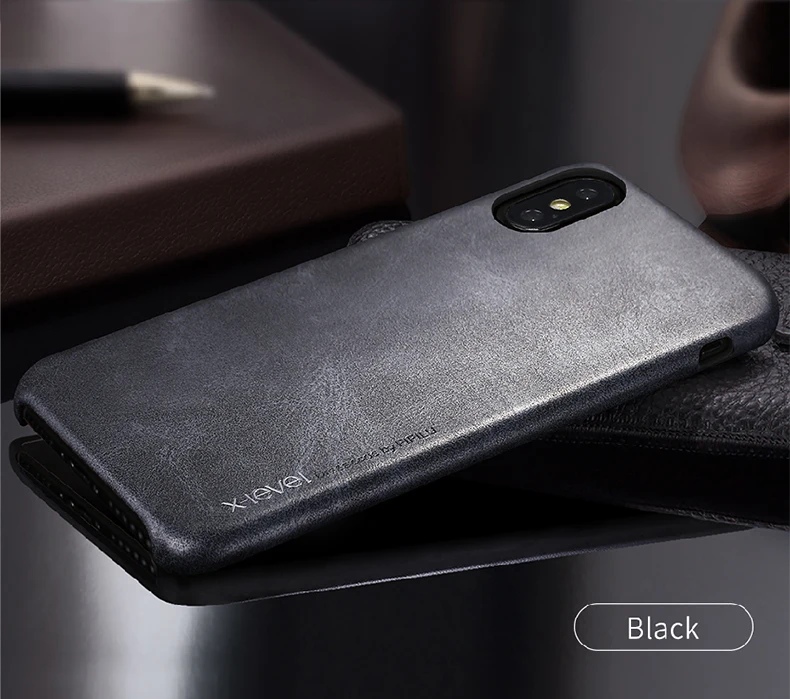 X-Level Luxury Leather Case For iPhone XSXS Max XR Original Ultra Thin iPhone X Back Cover Business Vintage Case For Apple 10  (13)