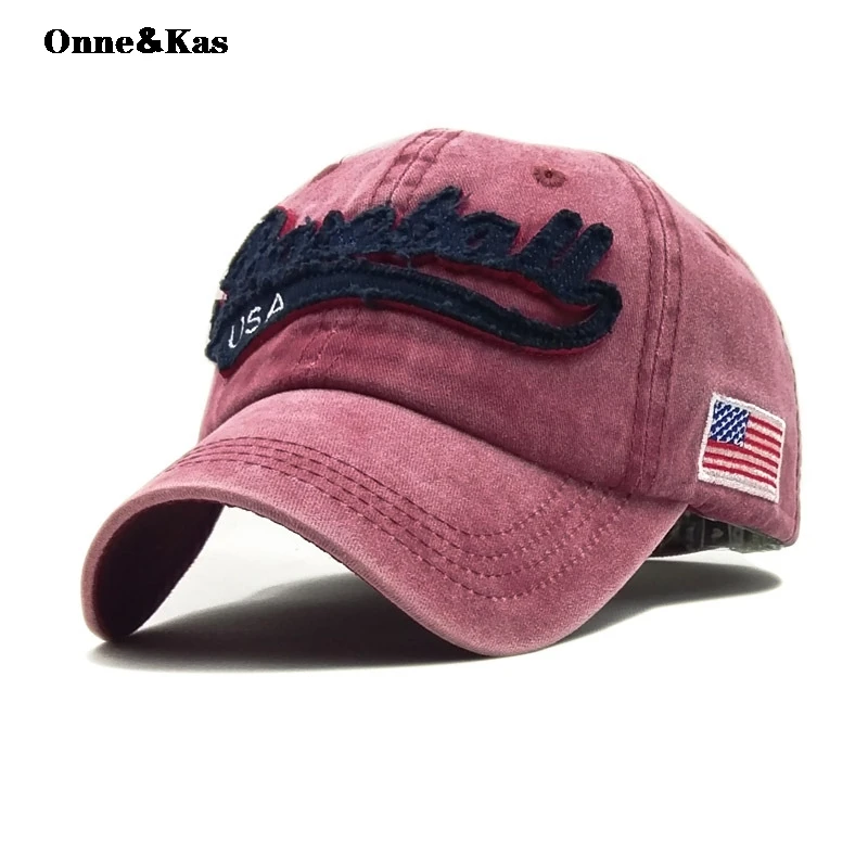 Мыть хлопок Бейсбол Кепки Snapback Шапки Осень Лето шапка для Для мужчин женщин s