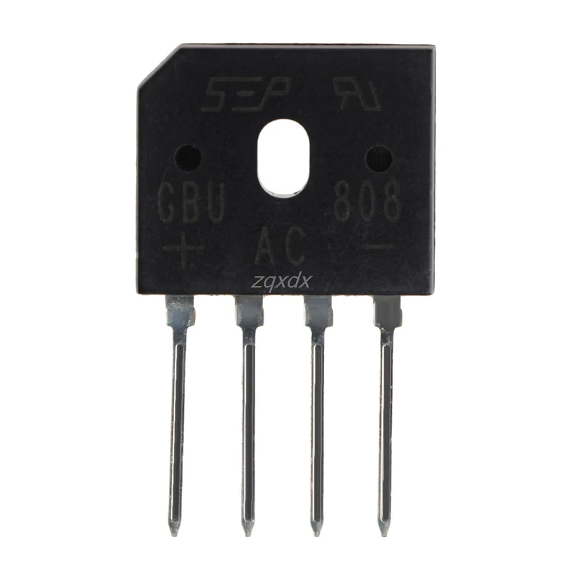 5 Pcs GBU808 800V 8A Single Phases Diode Bridge Rectifier IC Chip &