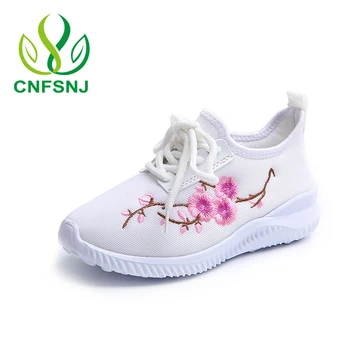 верхний CNFSNJ Kids Shoes 2017 new Fashion girls sneakers floral
embroidery sport sneakers children ultra-light comfortable shoes Обзор