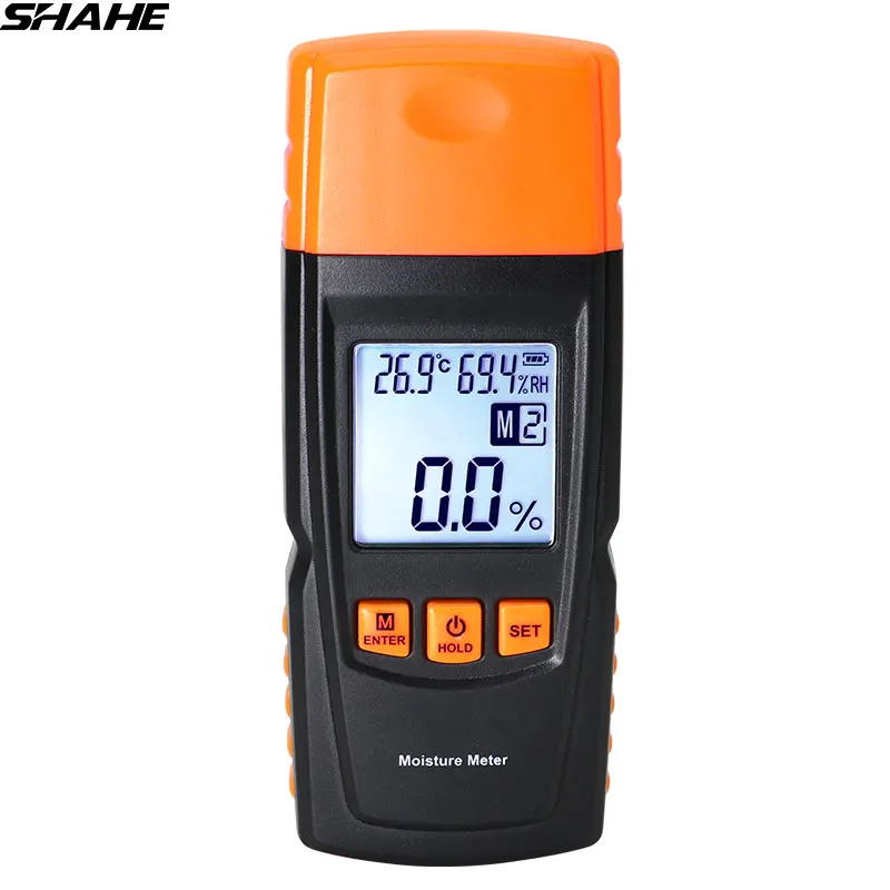 Goedkoop SHAHE Digitale LCD Display Hout Vochtmeter Vochtigheid Tester 0.5 procent Nauwkeurigheid Hygrometer Timber Vochtige Detector Tester