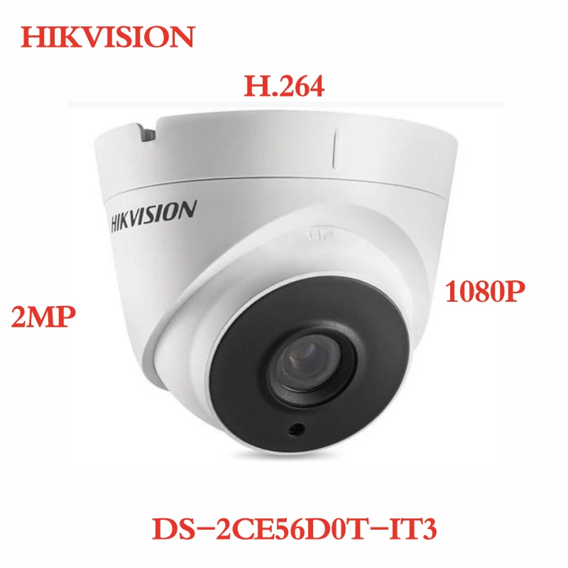 

ANXIE Hikvision DS-2CE56D0T-IT3 2MP 1080P H.264 TVI Dome Camera IP66 Weatherproof IR WDR EXIR Turret CCTV Camera with Logo
