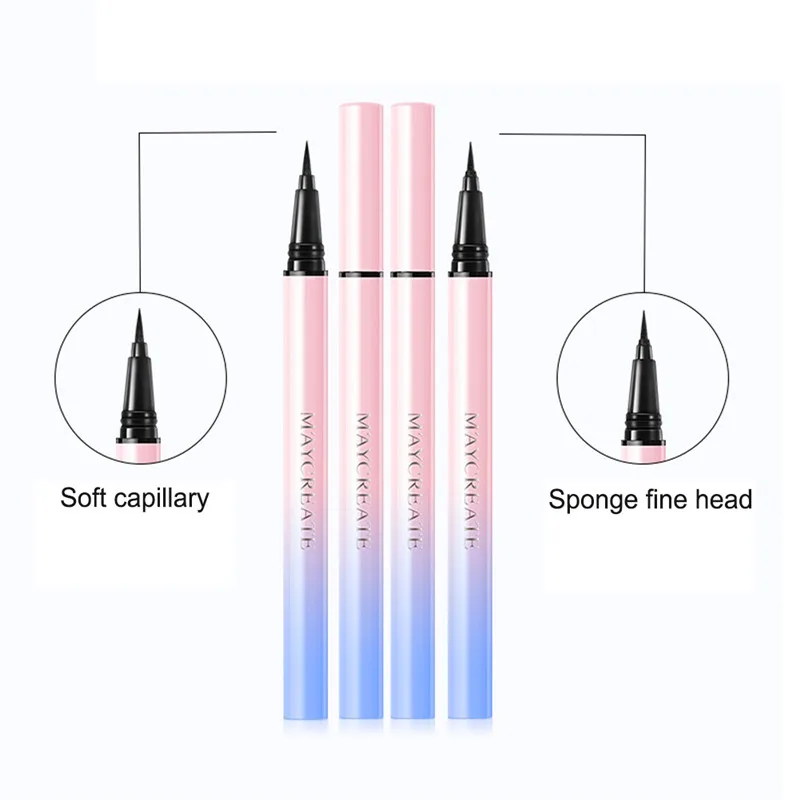 Бренд макияж черная жидкая подводка для глаз карандаш Быстросохнущий Водонепроницаемый черный большой глаз Макияж штампы крыло подводка для глаз карандаш для макияжа