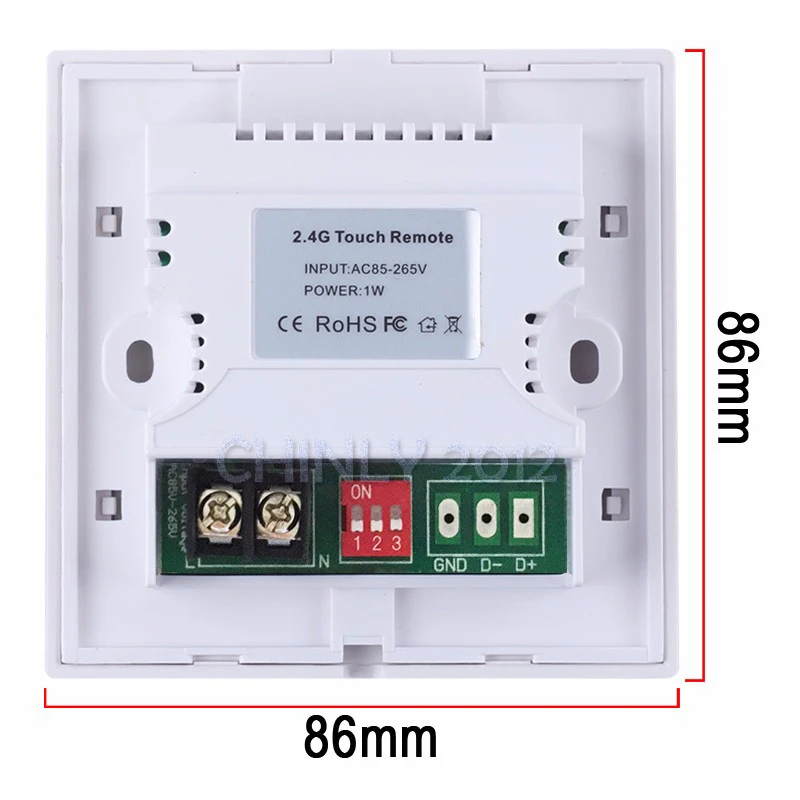 RGB контроллеры 2,4G беспроводной черный цветной переключатель Сенсорный настенный контроллер Светодиодный диммер для DC12V светодиодный неоновый гибкий светильник