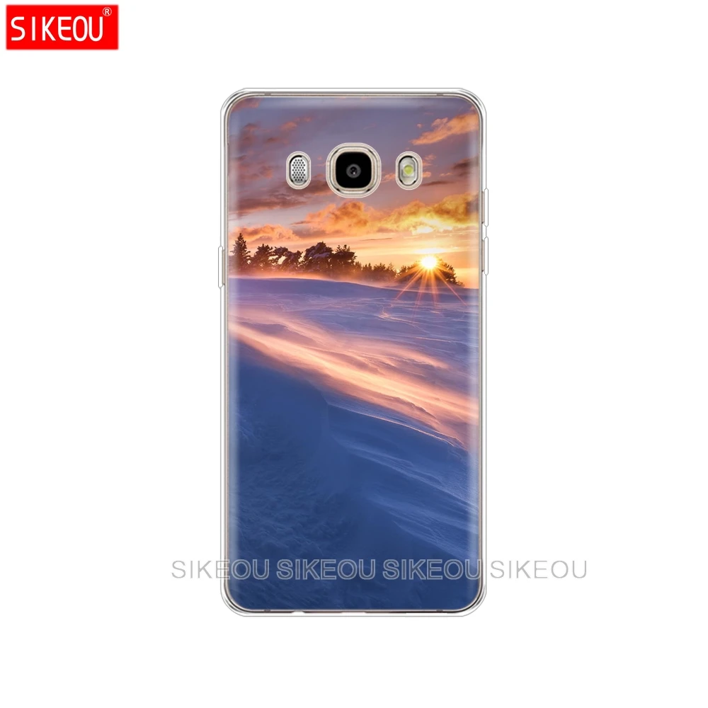 Силиконовый чехол для телефона Samsung Galaxy J1 J2 J3 J5 J7 MINI 2016 2015 prime зимние пейзажи