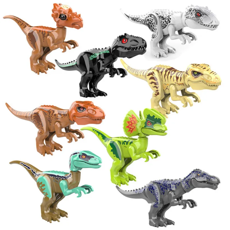 

2019 Jurassic World Park Raptor Dinosaurs Indominus Rex Indoraptor Figures Building Blocks Bricks Learning For Children Gift Toy