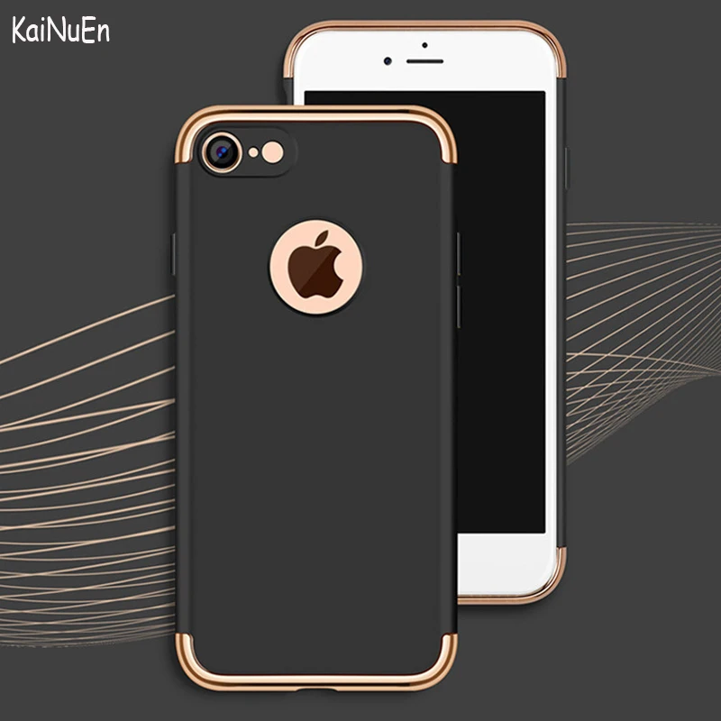 KaiNuEn luxury Shockproof hard Armor plastic PC Phone back etui coque cover case for Apple iphone7 iphone 7 accessories 3 in 1 |