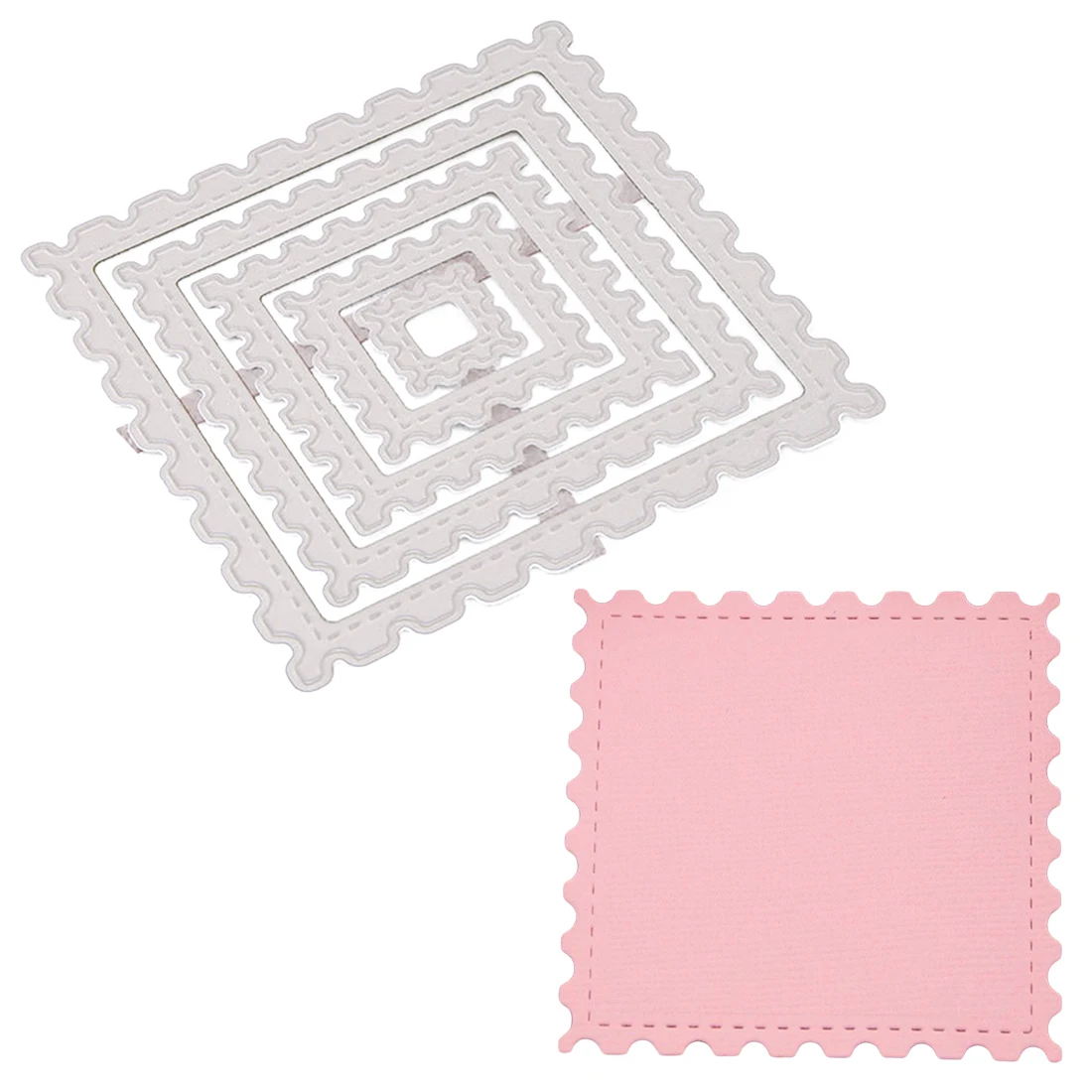 

1Pc Stitched Rectangle Stamp Frame Metal Dies Cutting Decoration Embossing Scrapbooking Craft Dies Cuts Stamp paper Stencil