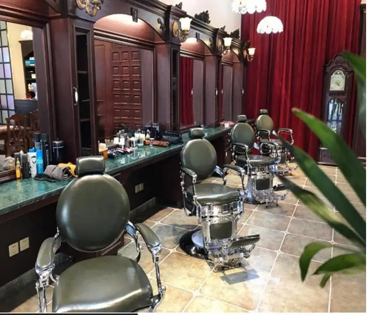 Высококачественный простой парикмахерский стул в современном стиле, парикмахерский салон, специальный стул для подтяжки волос, Интернет-магазин, красное парикмахерское кресло