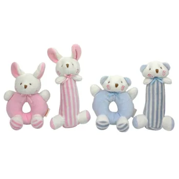 

NEW Newborn Baby Toys Baby Rabbit Bear Plush Toys Rattle Bell Ring Infant Hand Hold Mobile Cradle Baby Soft Plush Toys