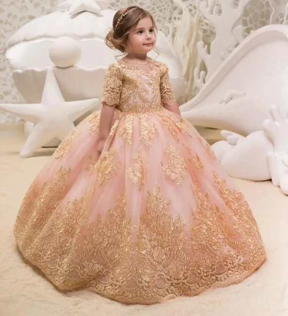 Luxury-Gold-Lace-Appliques-Ball-Gown-Pink-Puffy-Tulle-Long-Flower-Girl-Dresses-First-Communion-Dresses.jpg_640x640