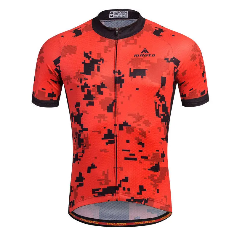 Red Cycling Jerseys Men Bicycle Jacket Bike Shirts Cycle Clothing MTB