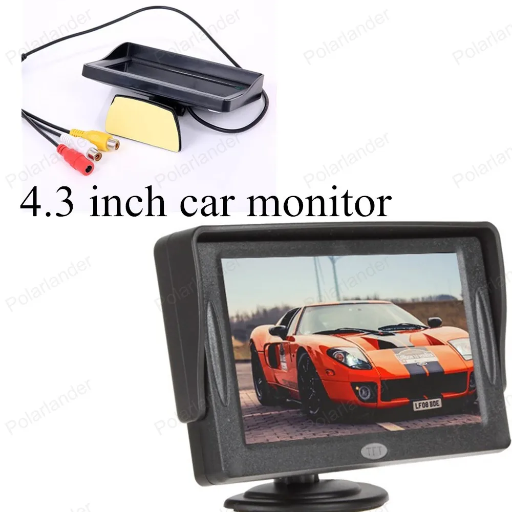 Car Rearview Monitor for Backup Reverse Camera 4 3 inch TFT Color digital Fold able for