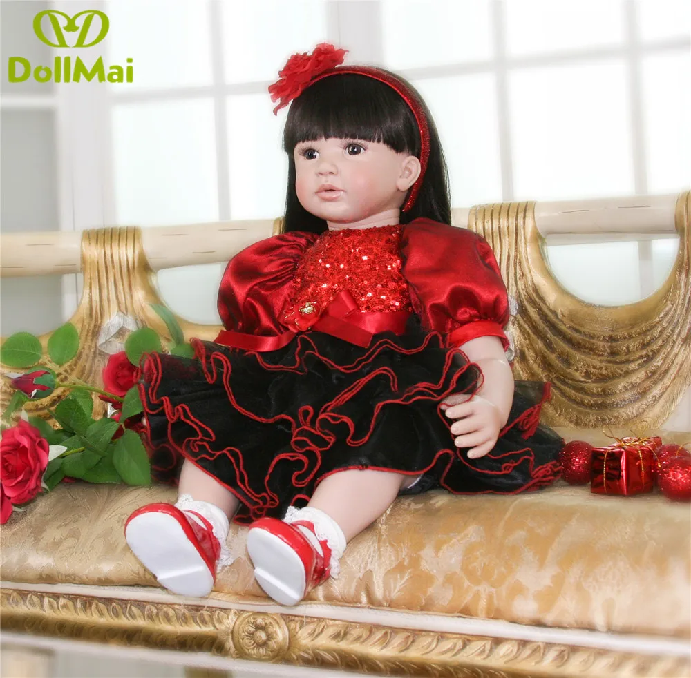 

Silicone Reborn Baby Doll Toys 60cm Princess Toddler Babies Alive Bebe Girls Brinquedos adorable bebes reborn Birthday Gift