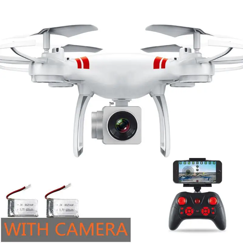 Большой размер Радиоуправляемый Дрон обновление WiFi FPV HD регулируемая камера один ключ возврат дистанционного управления Вертолет KY101 VS X5SW - Цвет: White 2 BAT CAMERA