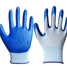 12 пар, рабочие нитриловые перчатки, нейлоновая подкладка, производство нефтяной промышленности, автомобильная сборка, техническое обслуживание, садоводство