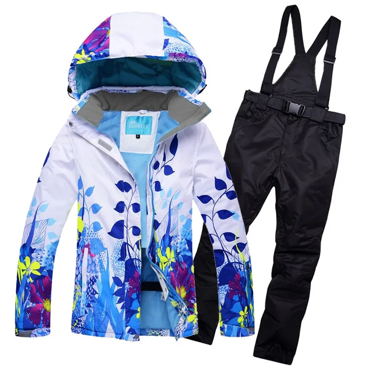 Winte 10K куртки женские Сноубординг зимняя спортивная одежда лыжные комплекты водонепроницаемый thick-30degree супер теплый костюм куртки+ брюки - Цвет: Q6