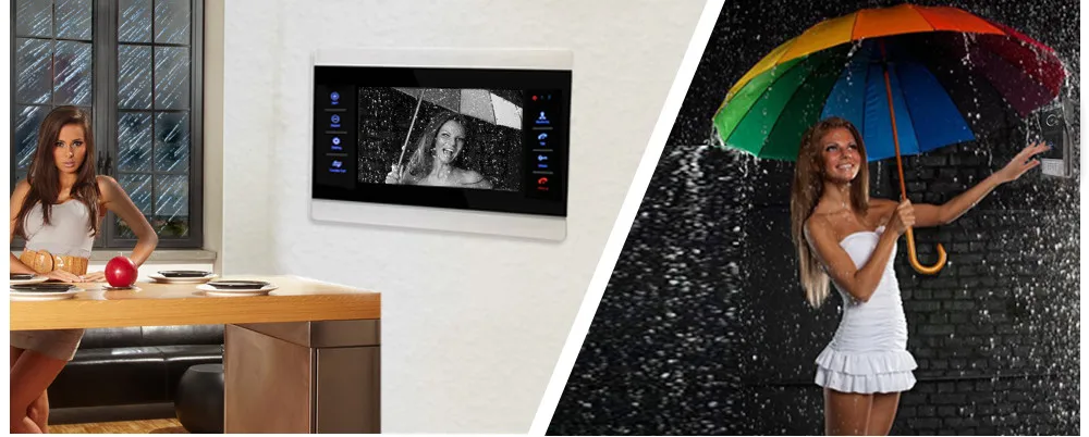 home intercom system ip65 waterproof and night vision 