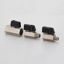 1/" 1/4" 3/" 1/2" BSP Женская наружная резьба двухсторонний латунный Мини-шаровой клапан воздушный компрессор клапан для водяного масла воздуха