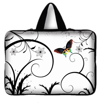 

Universal 7 10 12 13 14 15 17 Portable Butterfly Flowers Laptop Bag Carry Case Sleeve Netbook Cover 15.4 17.3 Computer Pouch #D