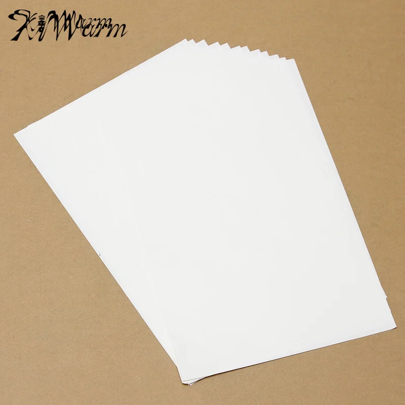 

KiWarm 10Pcs Iron On Inkjet Print Heat Transfer Paper A4 For Light Fabric Tshirts White Light Colored Fabrics Cloth Textil