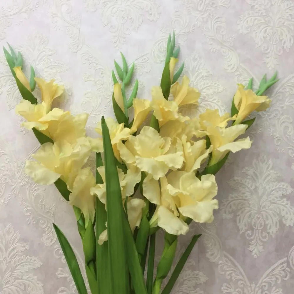 

3 Colors Wholesale Artificial Flower Gladiolus Flowers Living Room Decoration Table Decoration Flower Arrangement No Vase