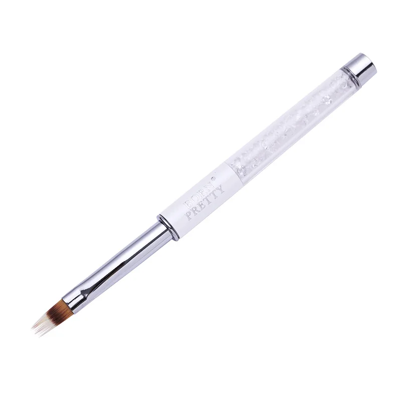 BORN PRETTY УФ-гель Кисть градиентная живопись ручка кисть для рисования белые стразы Ручка Маникюр дизайн ногтей, ручка с кисточкой инструмент